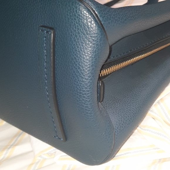 MARC JACOBS Editor Leather Tote Bag Blue Sea Navy Red Everyday Versatile Classic - Picture 7 of 16